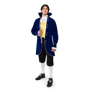 Mens Aristocrat Historical Figure Halloween Costume Sz M Coat Pants Vest Collar